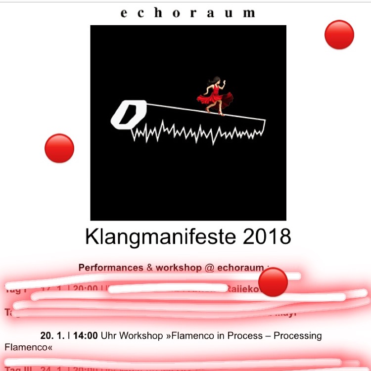 Plakat Ankündigung des Festivals Klangmanifeste in Wien 2018