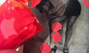 Foto von Valeska Gert unter roten Tupfen, Teil des Projekts "Take Away Flamenco" von Julia Petschinka