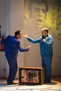 Juan Carlos Lérida, Francisco Contreras "el Niño de Elche" in 3. acercamiento al cante, 2013 Wien beim "Festival... im Raum Flamenco", Foto: Daniel Karsch