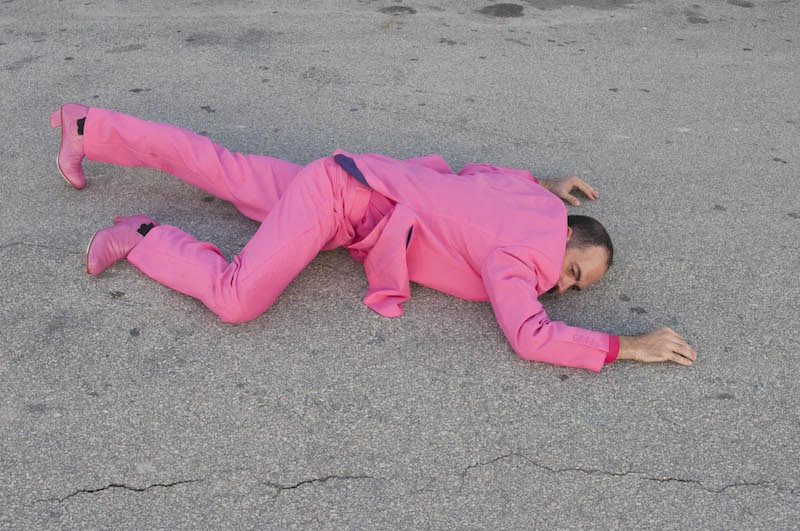 Foto Flamencotaenzer Juan Carlos Lerida ganz in Pink_Foto von Manuel Romalde